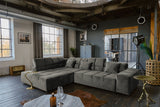 KAWOLA Sofa NEVADA Ecksofa Velvet grau