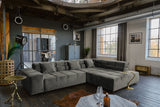 KAWOLA Sofa NEVADA Ecksofa Velvet grau