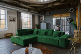 KAWOLA Sofa NEVADA Ecksofa Velvet smaragd