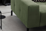 KAWOLA Sofa OHIO Ecksofa Feincord olivgrün