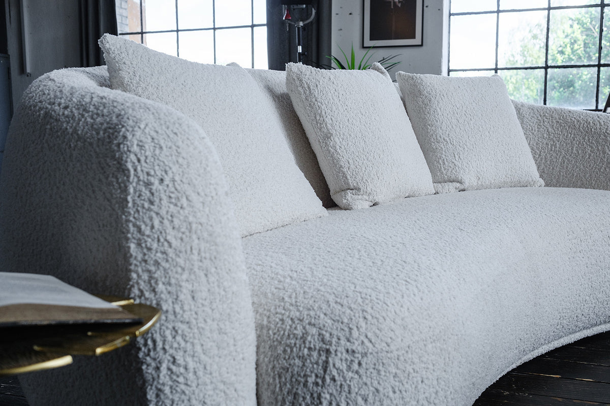KAWOLA Sofa RADA 3-Sitzer Stoff cremeweiß