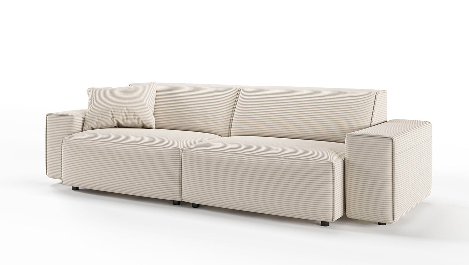 KAWOLA Sofa RANI 3-Sitzer Cord cremeweiß