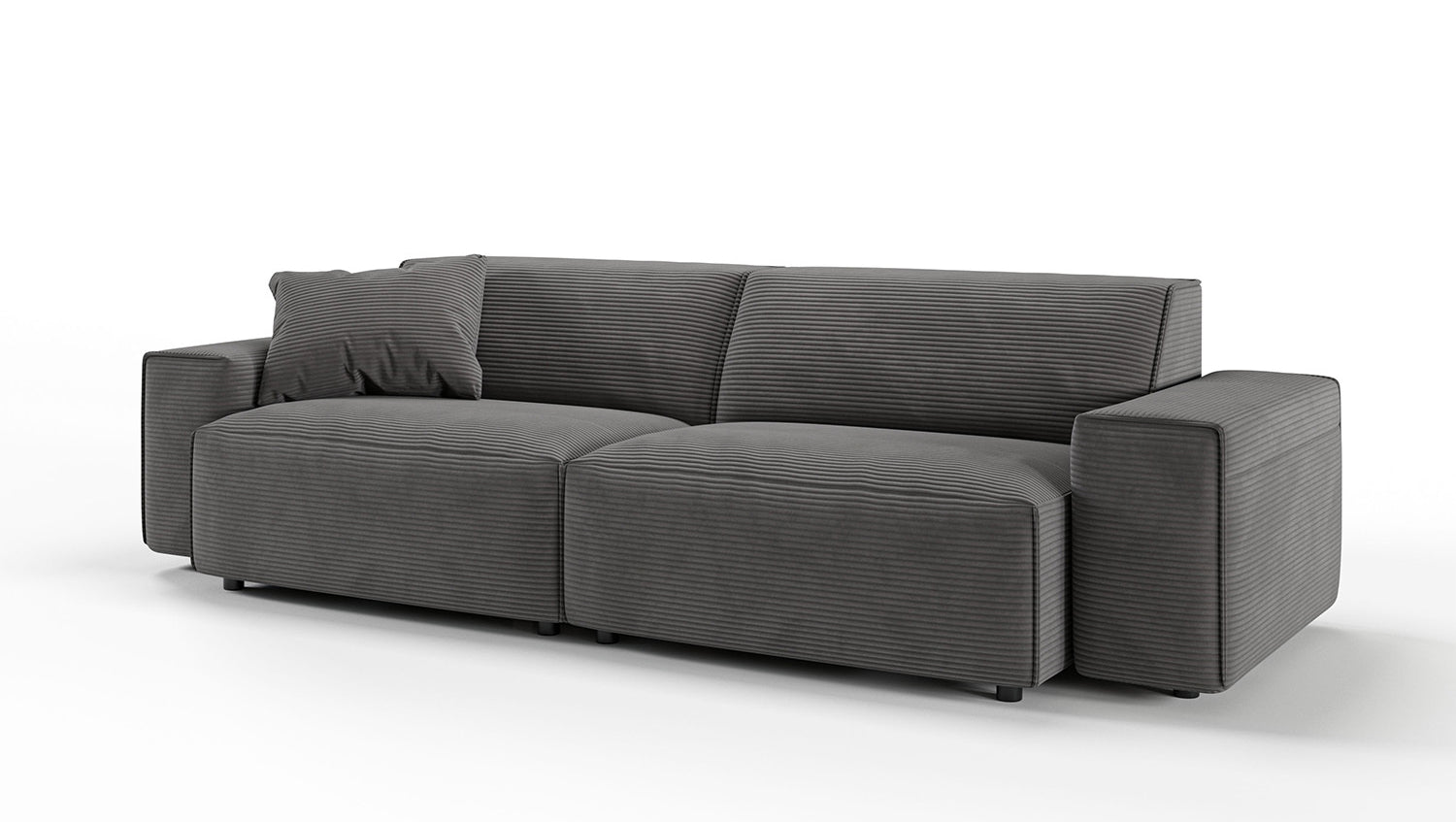 KAWOLA Sofa RANI 3-Sitzer Cord grau