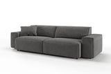 KAWOLA Sofa RANI 3-Sitzer Cord grau