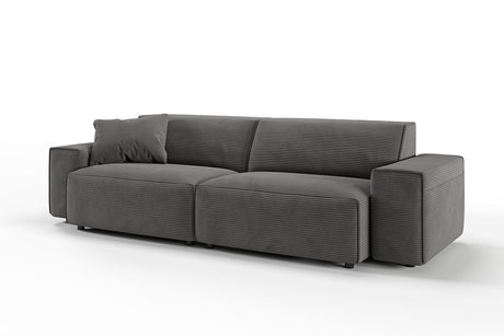 KAWOLA Sofa RANI 3-Sitzer Cord grau