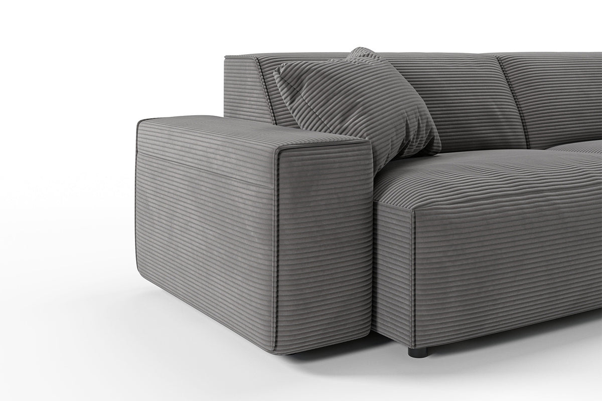 KAWOLA Sofa RANI 3-Sitzer Cord grau