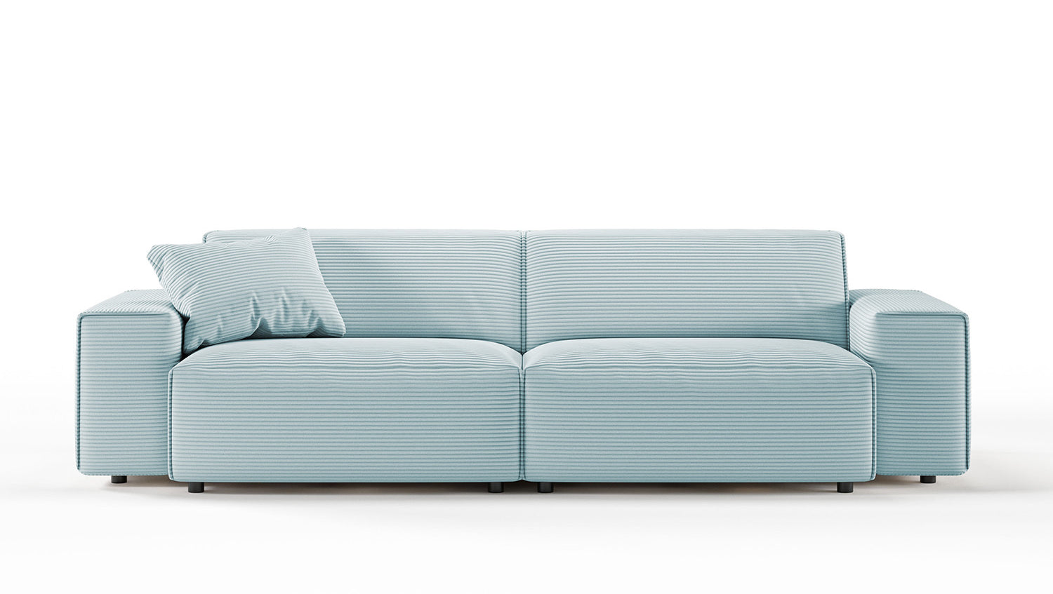 KAWOLA Sofa RANI 3-Sitzer Cord hellblau
