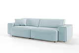 KAWOLA Sofa RANI 3-Sitzer Cord hellblau