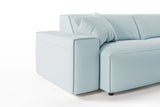 KAWOLA Sofa RANI 3-Sitzer Cord hellblau