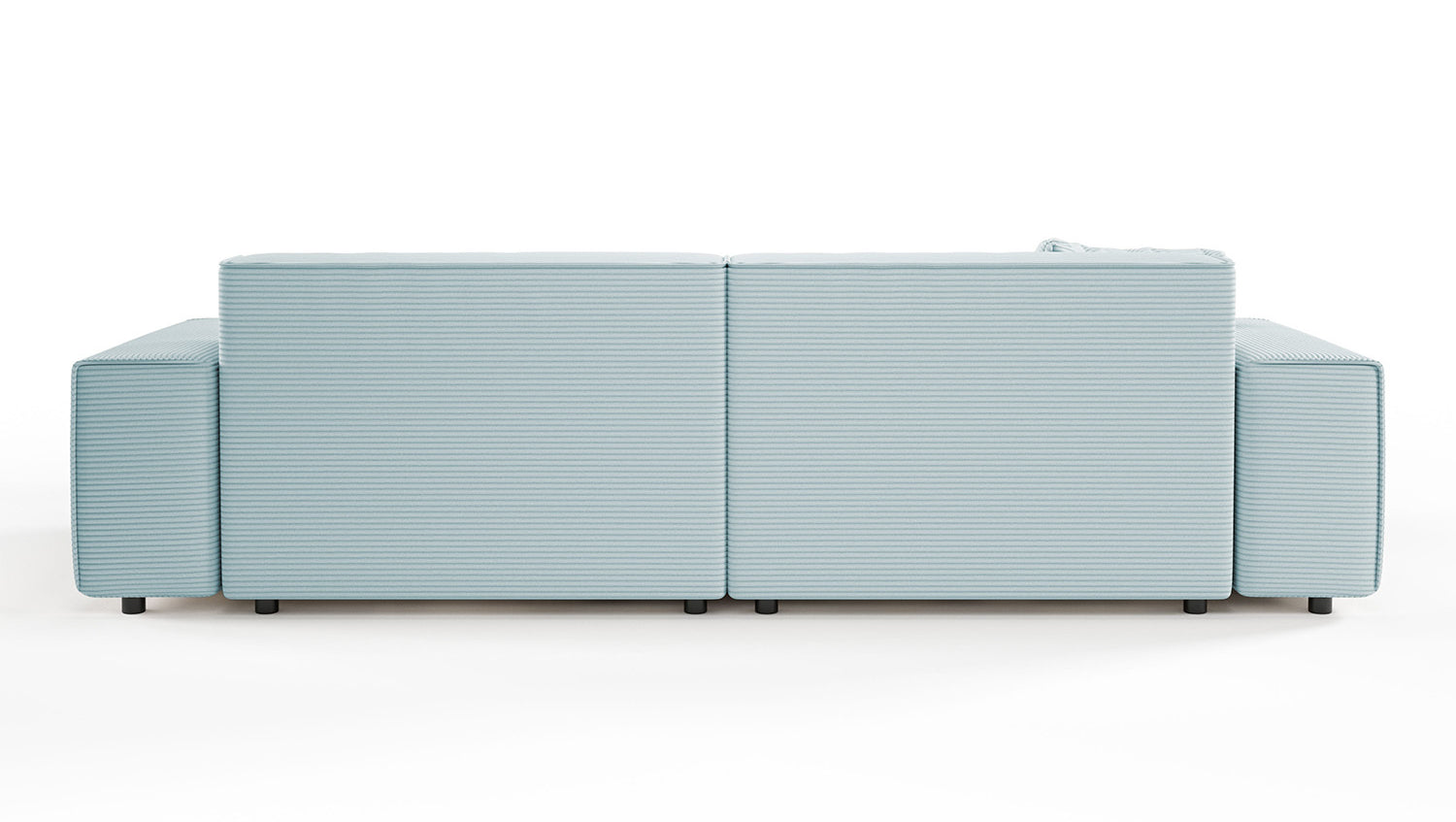 KAWOLA Sofa RANI 3-Sitzer Cord hellblau