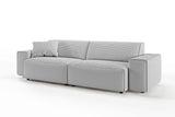 KAWOLA Sofa RANI 3-Sitzer Cord hellgrau