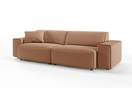 KAWOLA Sofa RANI 3-Sitzer Cord rost