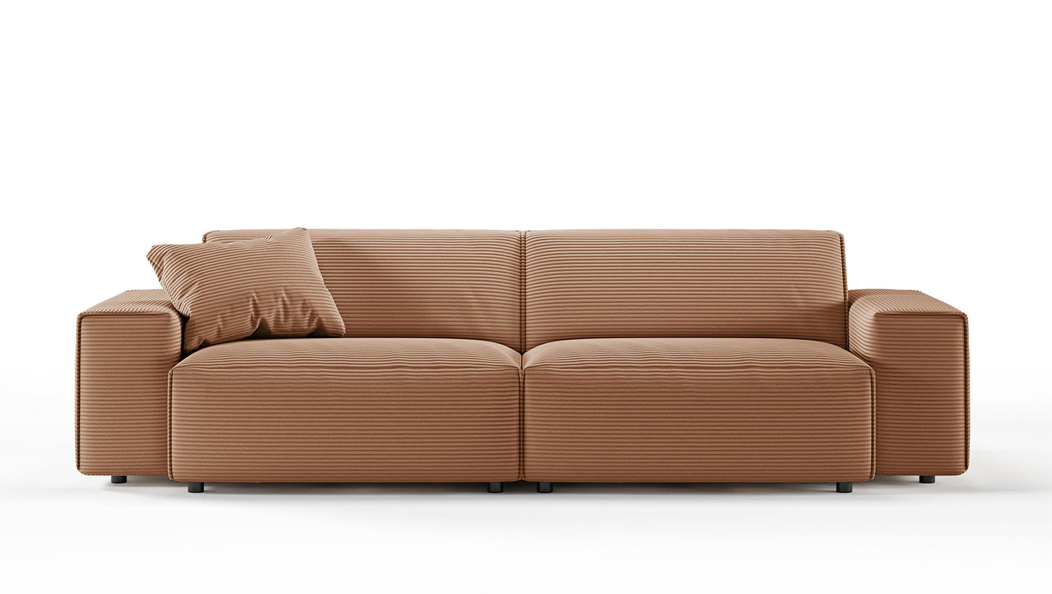 KAWOLA Sofa RANI 3-Sitzer Cord rost