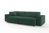 KAWOLA Sofa RANI 3-Sitzer Cord smaragd