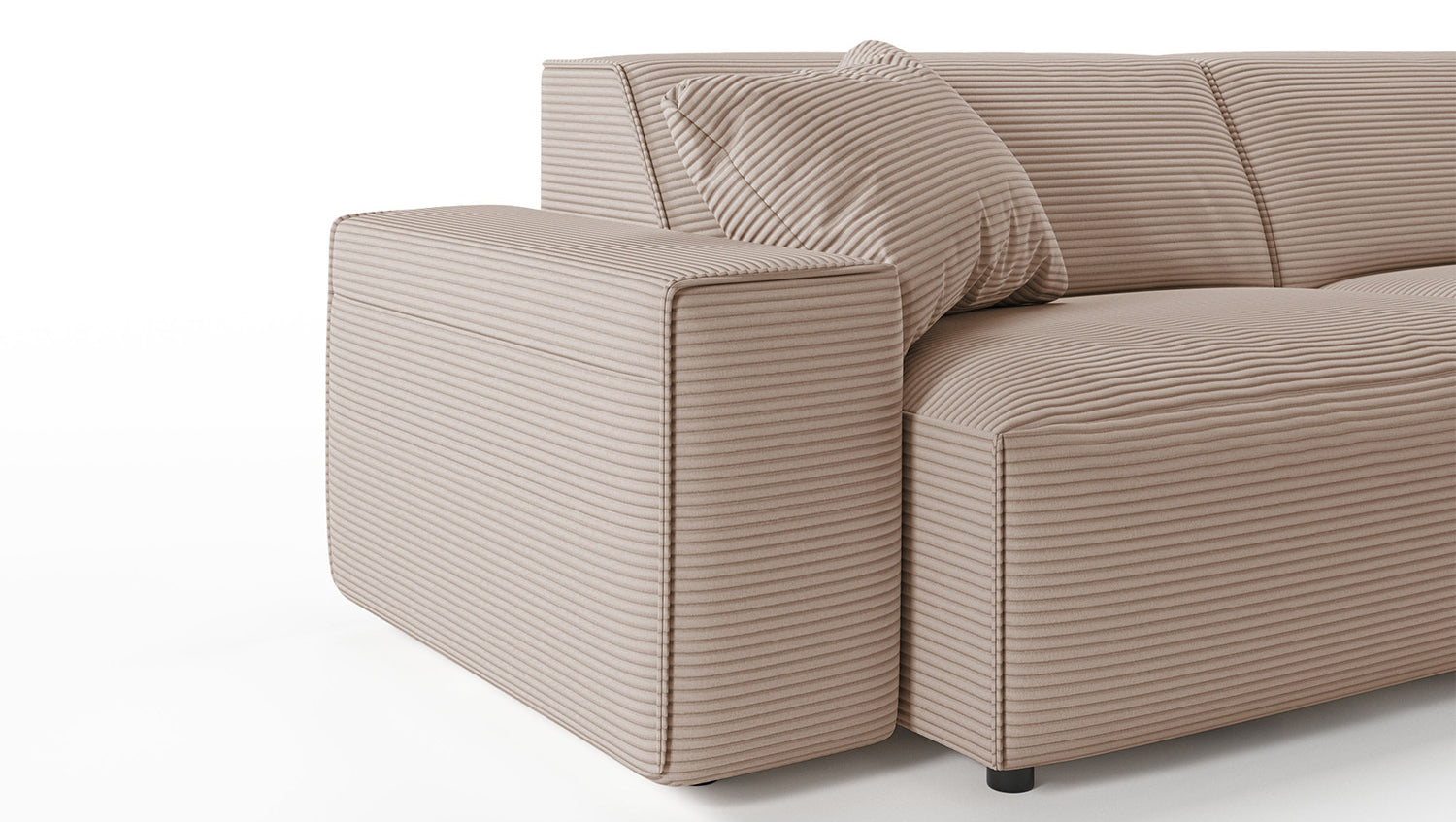 KAWOLA Sofa RANI 3-Sitzer Cord taupe