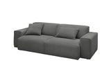 KAWOLA Sofa RANI 3-Sitzer Feincord anthrazit