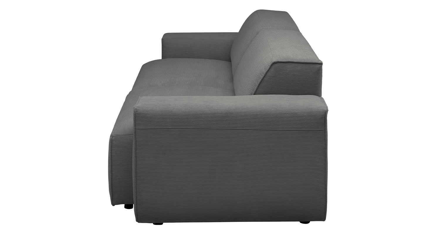 KAWOLA Sofa RANI 3-Sitzer Feincord anthrazit