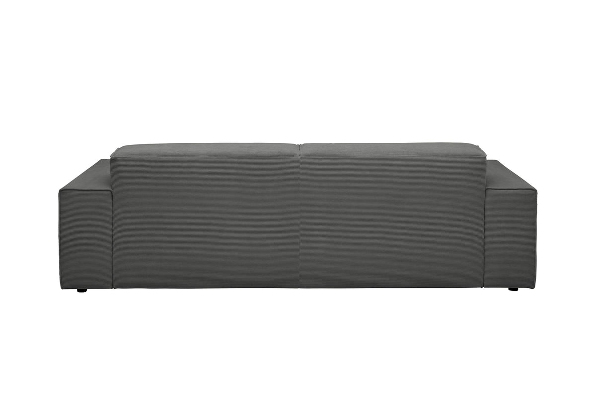 KAWOLA Sofa RANI 3-Sitzer Feincord anthrazit