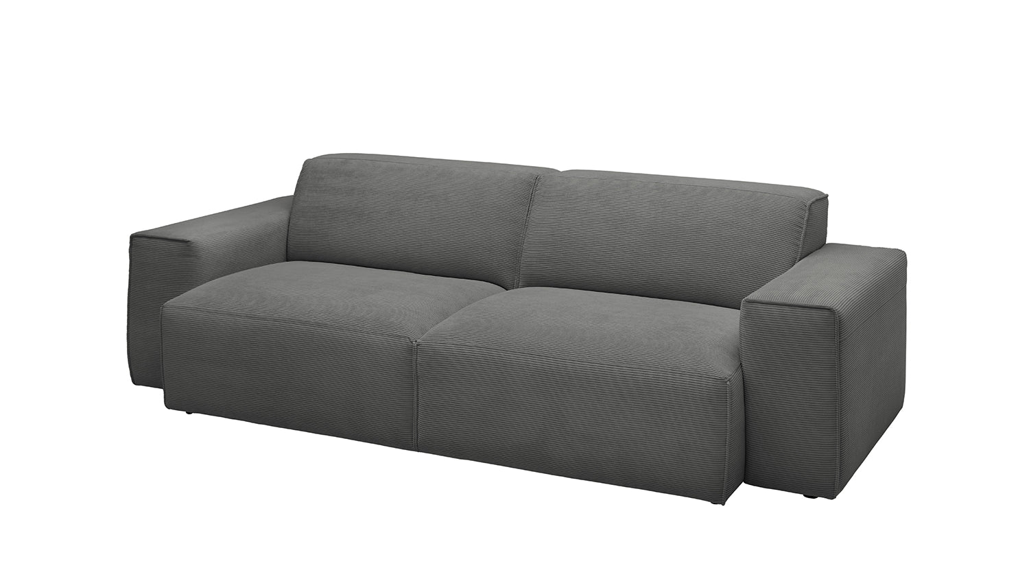 KAWOLA Sofa RANI 3-Sitzer Feincord anthrazit