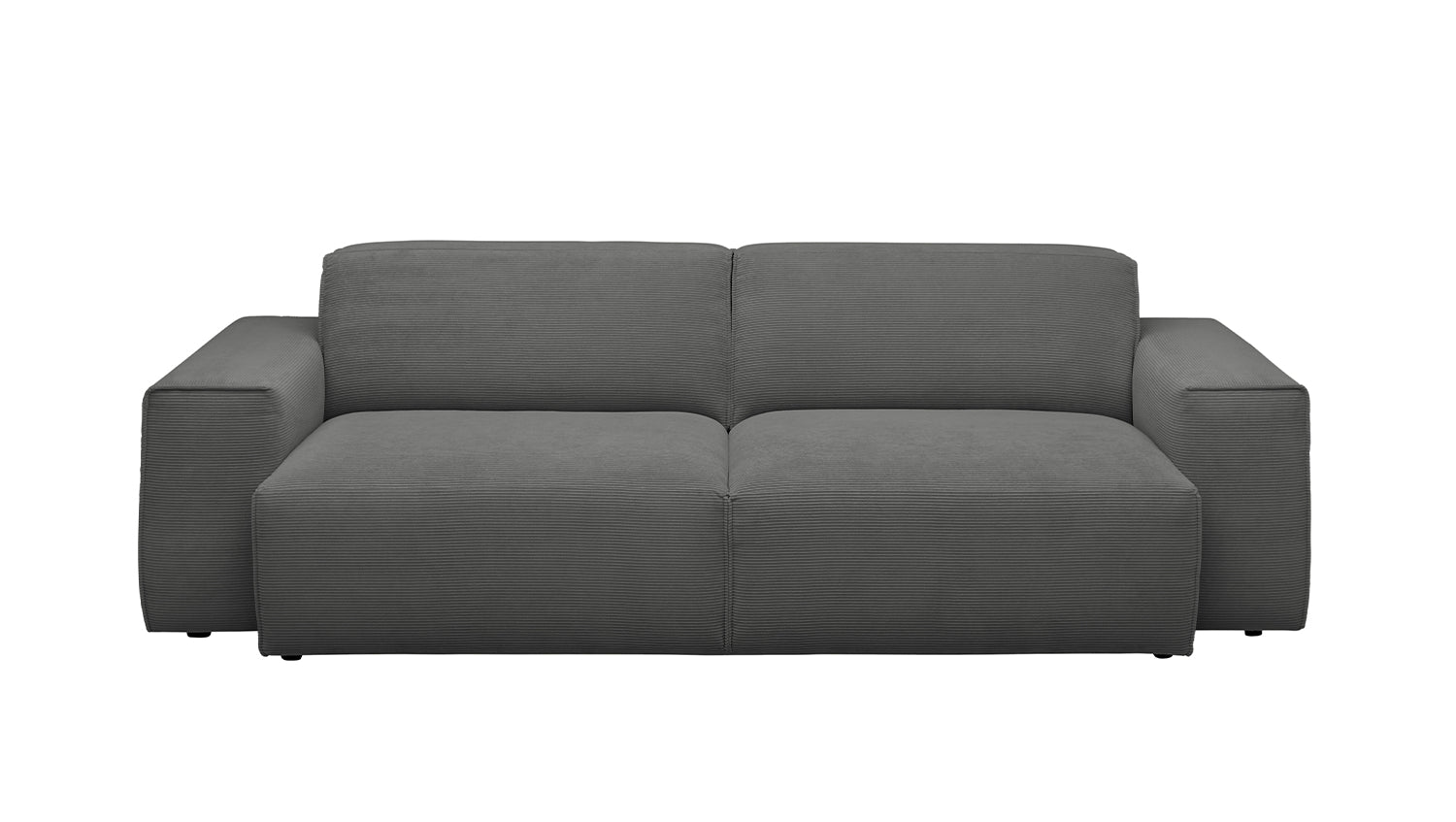 KAWOLA Sofa RANI 3-Sitzer Feincord anthrazit