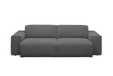 KAWOLA Sofa RANI 3-Sitzer Feincord anthrazit