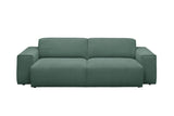 KAWOLA Sofa RANI 3-Sitzer Feincord grün