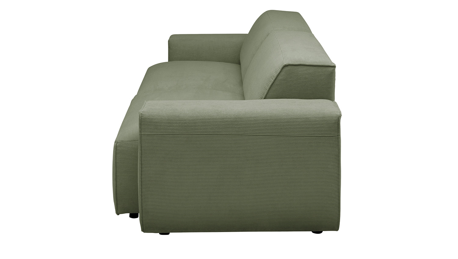 KAWOLA Sofa RANI 3-Sitzer Feincord olivgrün