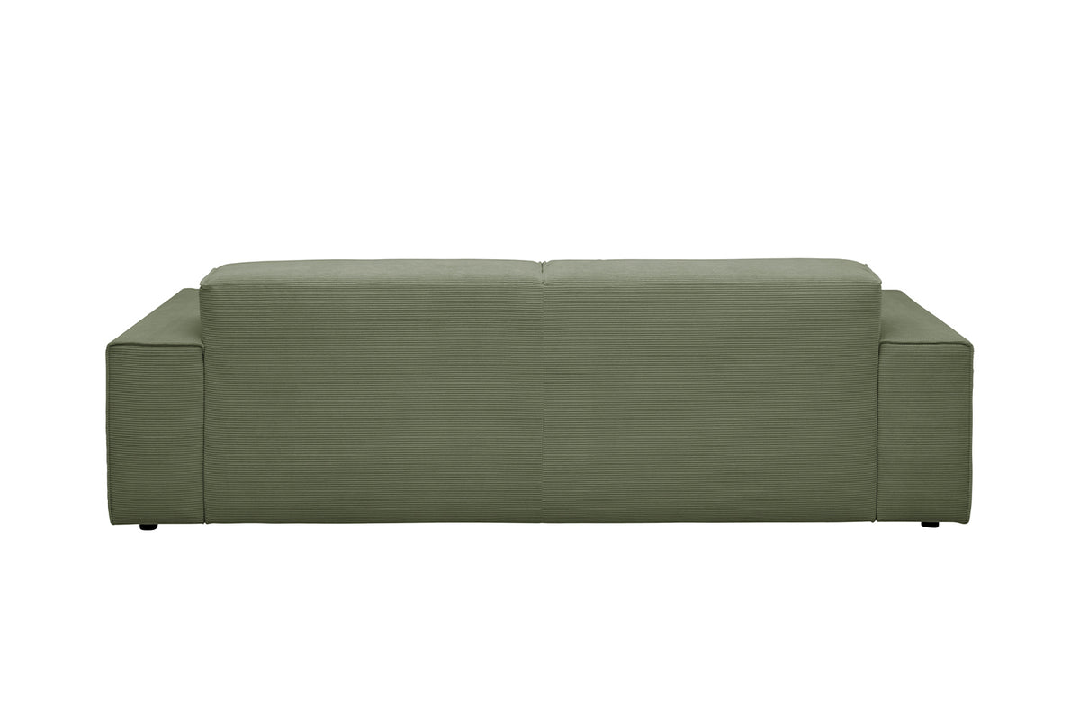 KAWOLA Sofa RANI 3-Sitzer Feincord olivgrün
