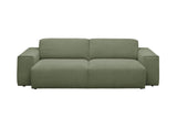 KAWOLA Sofa RANI 3-Sitzer Feincord olivgrün
