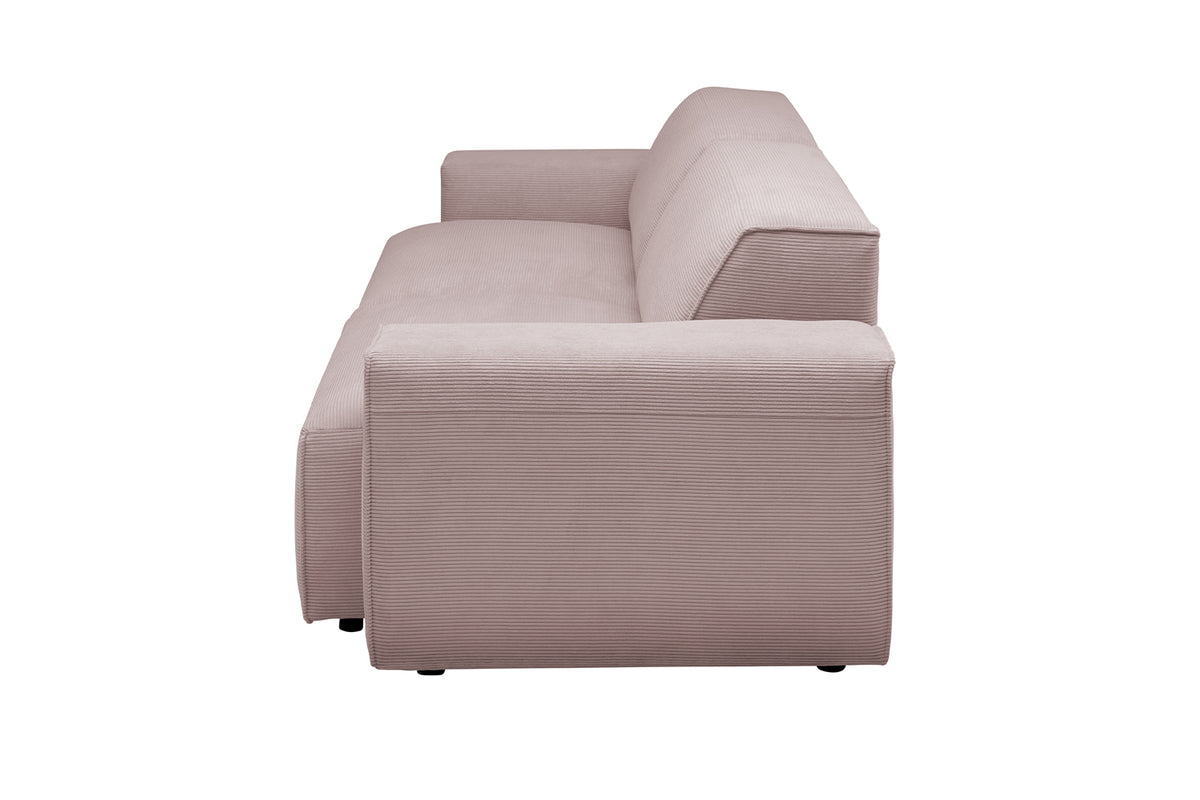 KAWOLA Sofa RANI 3-Sitzer Feincord rosa