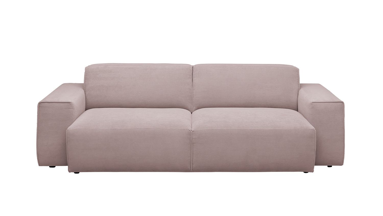 KAWOLA Sofa RANI 3-Sitzer Feincord rosa