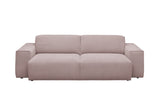 KAWOLA Sofa RANI 3-Sitzer Feincord rosa