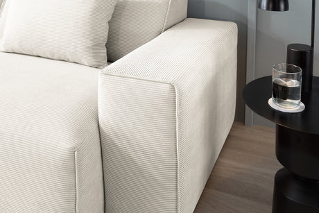 KAWOLA Sofa RANI 3-Sitzer Feincord weiß