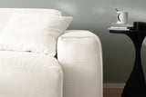 KAWOLA Sofa RANI 3-Sitzer Feincord weiß