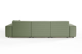 KAWOLA Sofa RANI Ecksofa Cord olivgrün