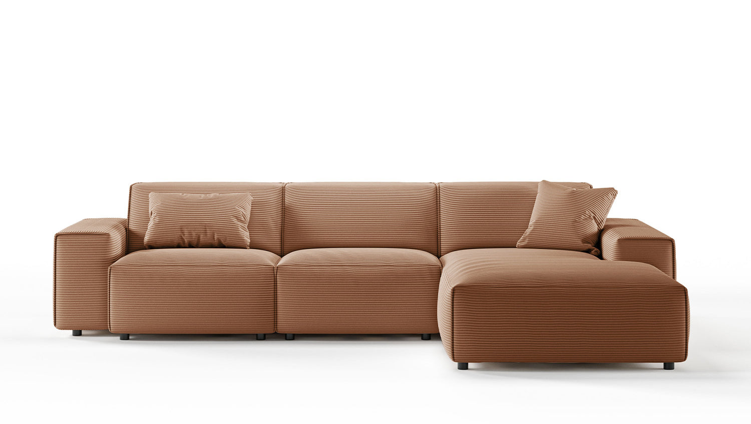 KAWOLA Sofa RANI Ecksofa Cord rost