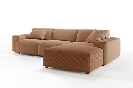 KAWOLA Sofa RANI Ecksofa Cord rost
