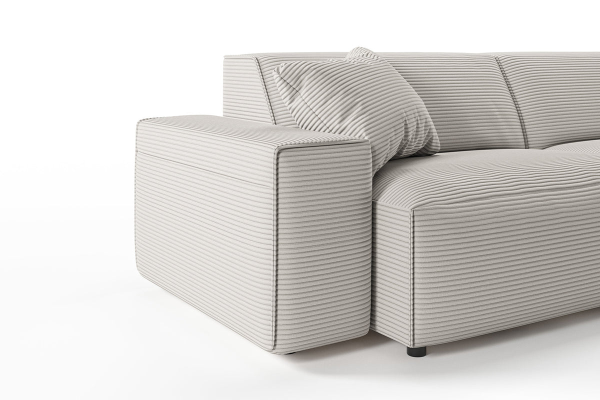 KAWOLA Sofa RANI Ecksofa Cord steingrau