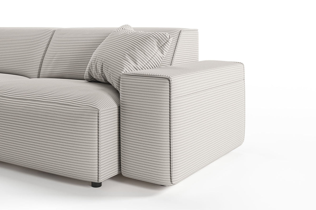 KAWOLA Sofa RANI Ecksofa Cord steingrau