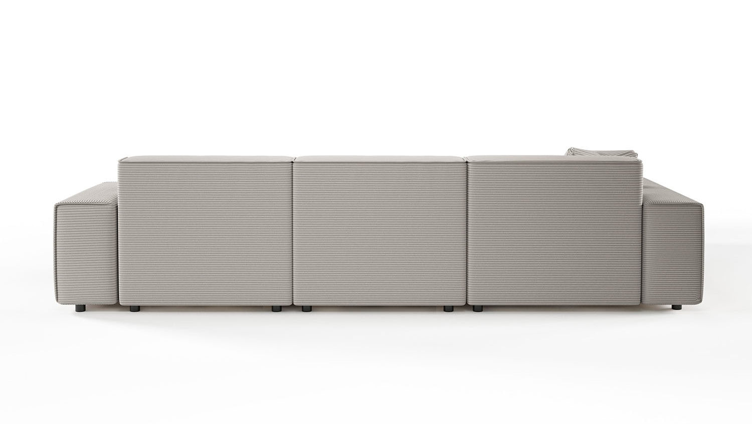 KAWOLA Sofa RANI Ecksofa Cord steingrau