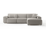 KAWOLA Sofa RANI Ecksofa Cord steingrau