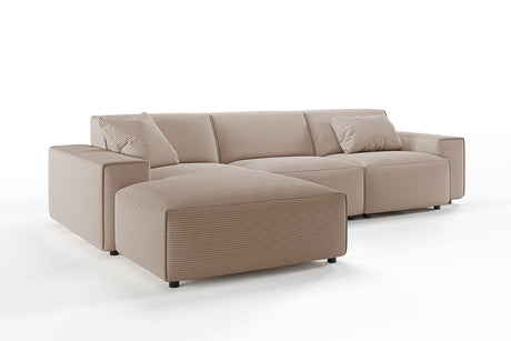 KAWOLA Sofa RANI Ecksofa Cord taupe