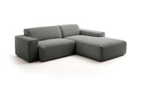 KAWOLA Sofa RANI Ecksofa Feincord anthrazit