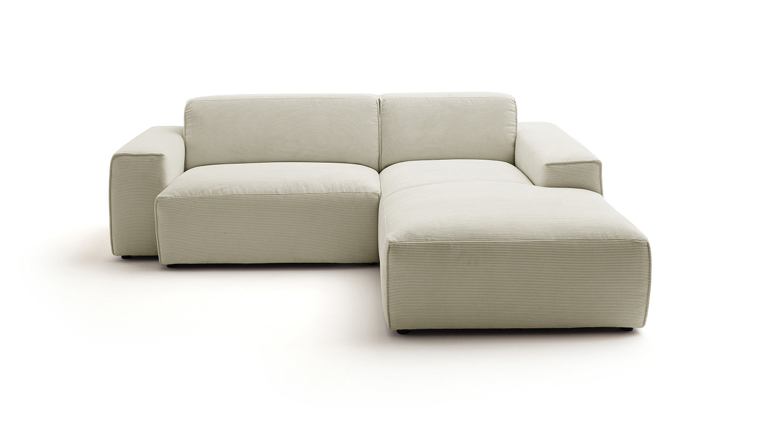 KAWOLA Sofa RANI Ecksofa Feincord beige