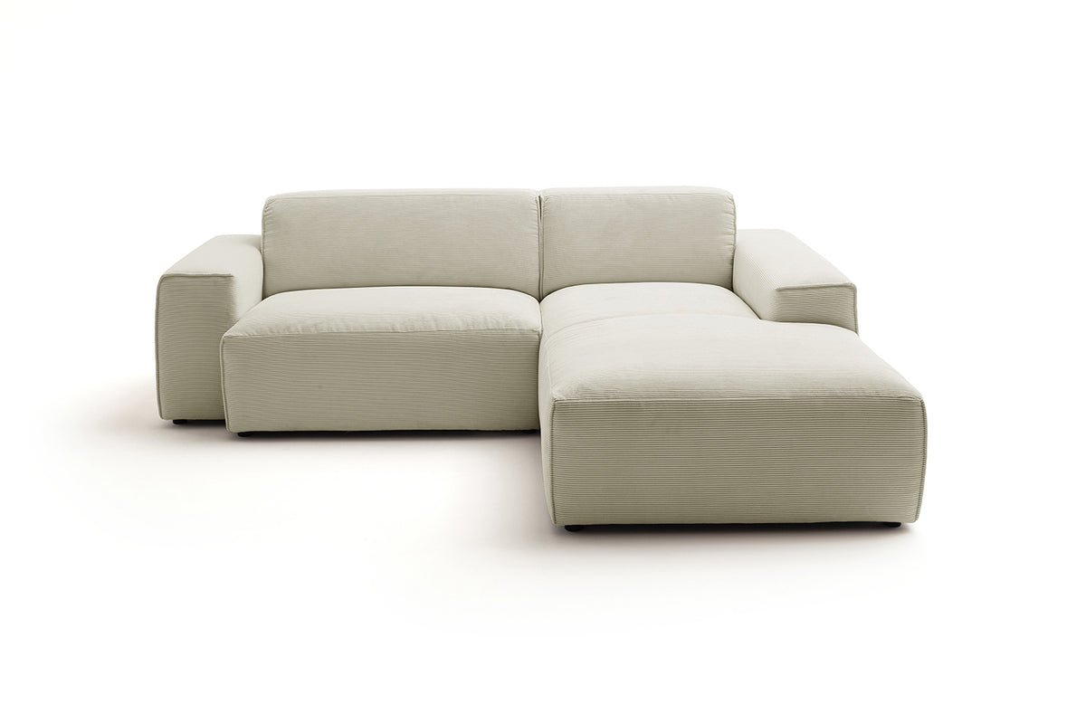 KAWOLA Sofa RANI Ecksofa Feincord beige