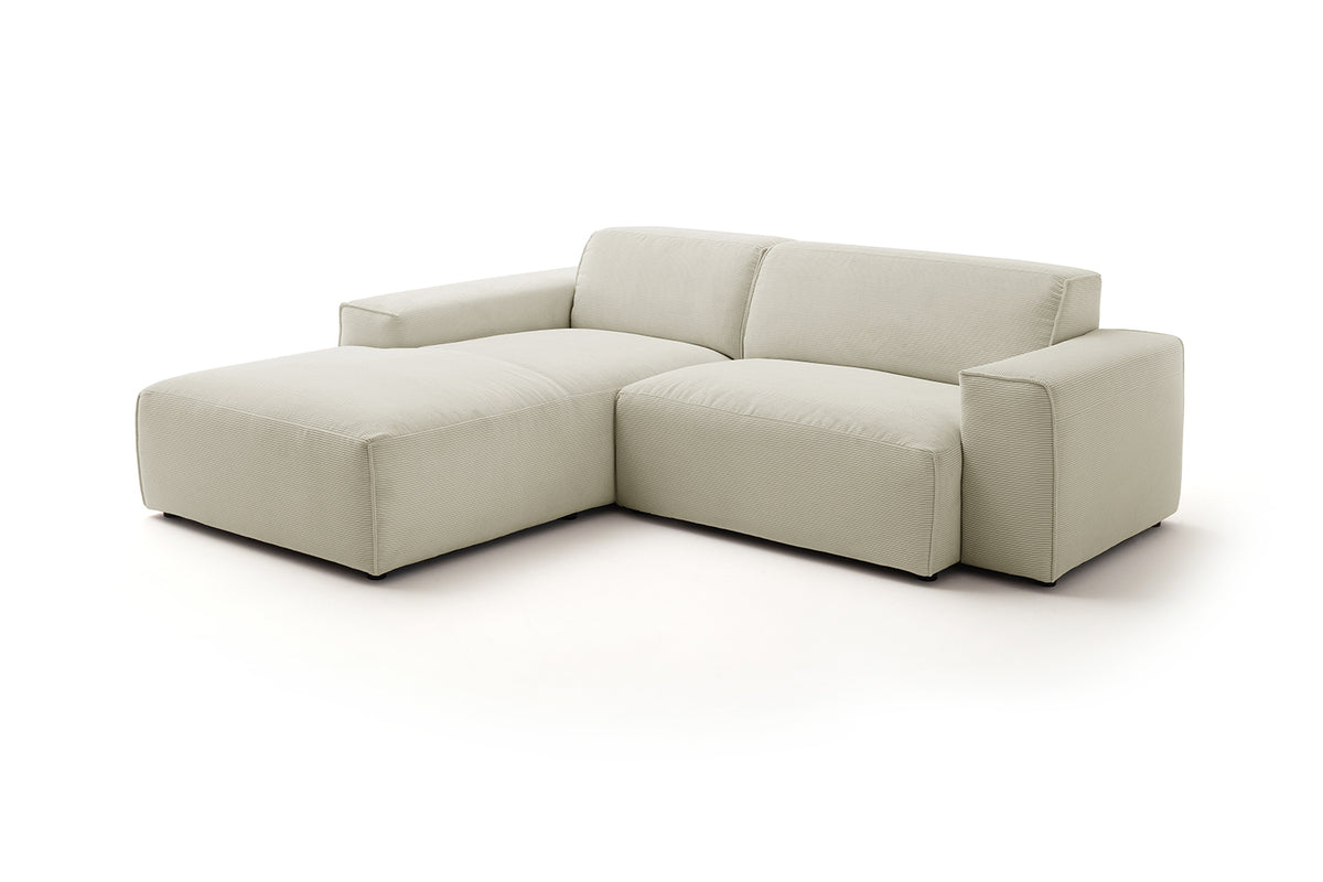 KAWOLA Sofa RANI Ecksofa Feincord beige