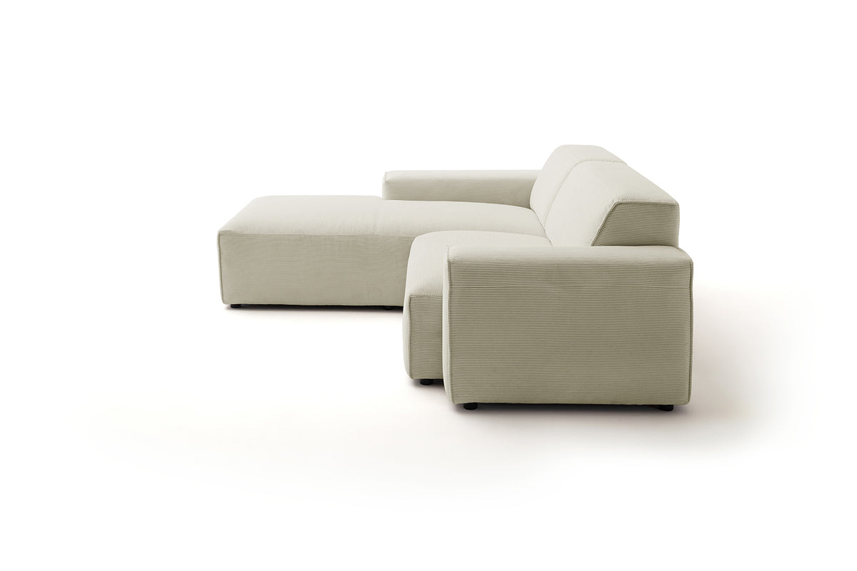 KAWOLA Sofa RANI Ecksofa Feincord beige