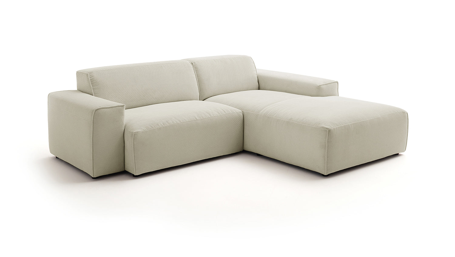 KAWOLA Sofa RANI Ecksofa Feincord beige
