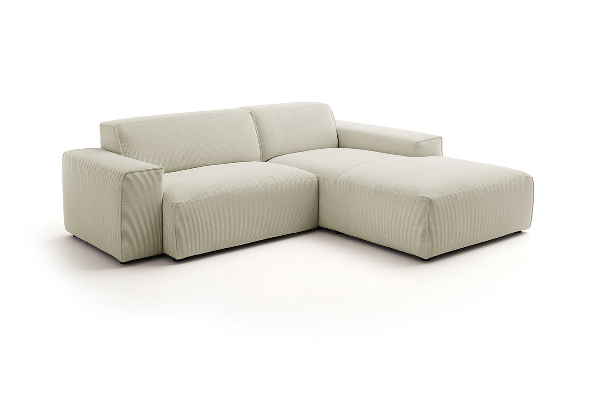 KAWOLA Sofa RANI Ecksofa Feincord beige