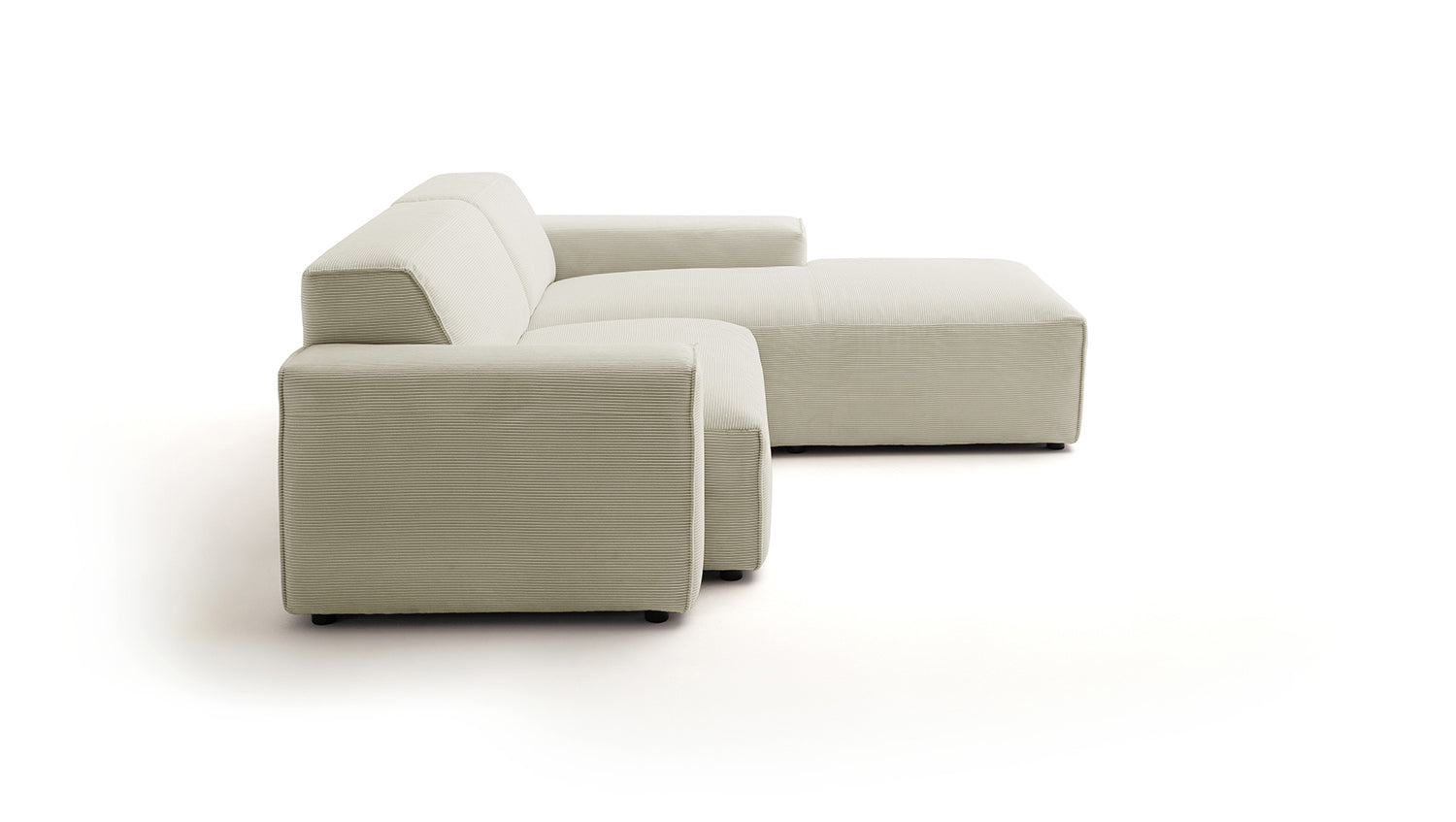 KAWOLA Sofa RANI Ecksofa Feincord beige